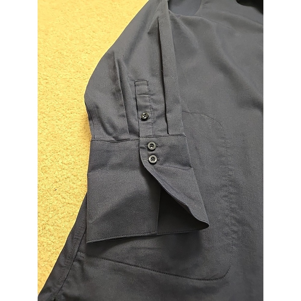 NWT Chico's 2 US 12 Classic Navy No Iron Stretch Maxi Pocket Tunic Office Classi - Picture 10 of 14